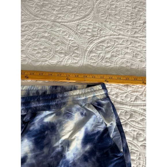 Belle Beach Kim Gravel Blue Tie Dye Wide Leg Crop Pants Tassel Drawstring 3XT - Picture 9 of 9